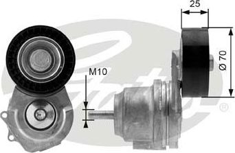 Натяжной ролик (натяжитель) приводного клинового зубчатого ремня Gates DriveAlign®. Артикул T38498