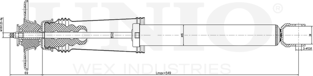 Амортизатор подвески (Unio). Артикул SAB-10752