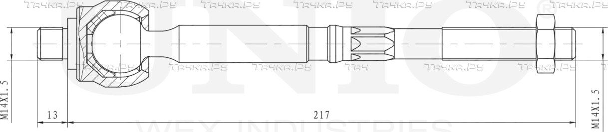 Тяга рулевая (Unio). Артикул SSP-30083