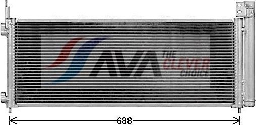 Радиатор кондиционера (конденсатор) AVA (алюминий) для Toyota RAV4 IV (CA40) 2015-2018. Артикул TO5779D
