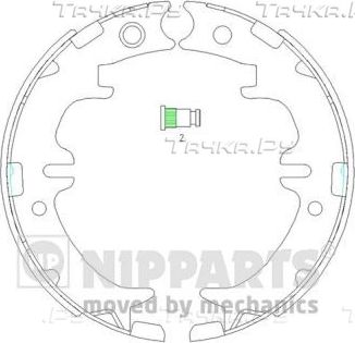 Тормозные колодки (стояночная тормозная система) Nipparts задние для Lexus RX II 2003-2008. Артикул N3502083