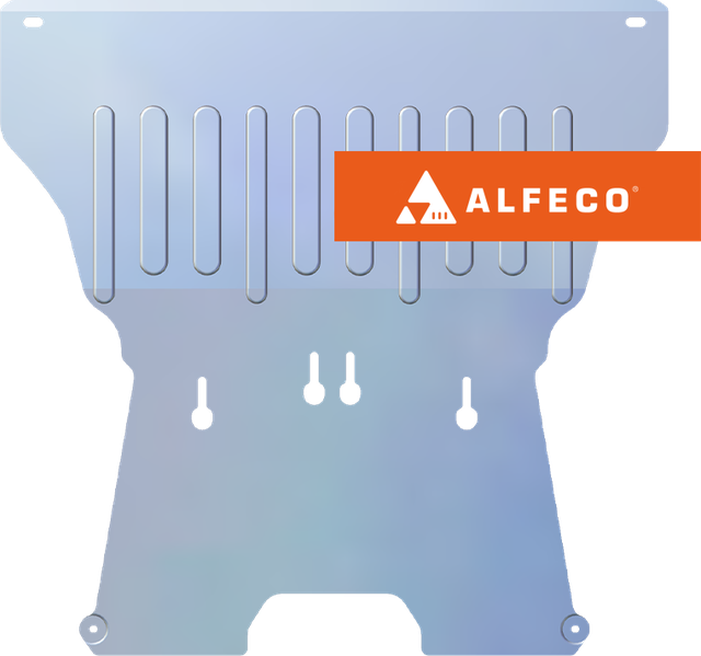 Защита алюминиевая Alfeco для картера и КПП (большая) Audi A5 2007-2016 (c гидроусилителем руля). Артикул ALF.30.02al