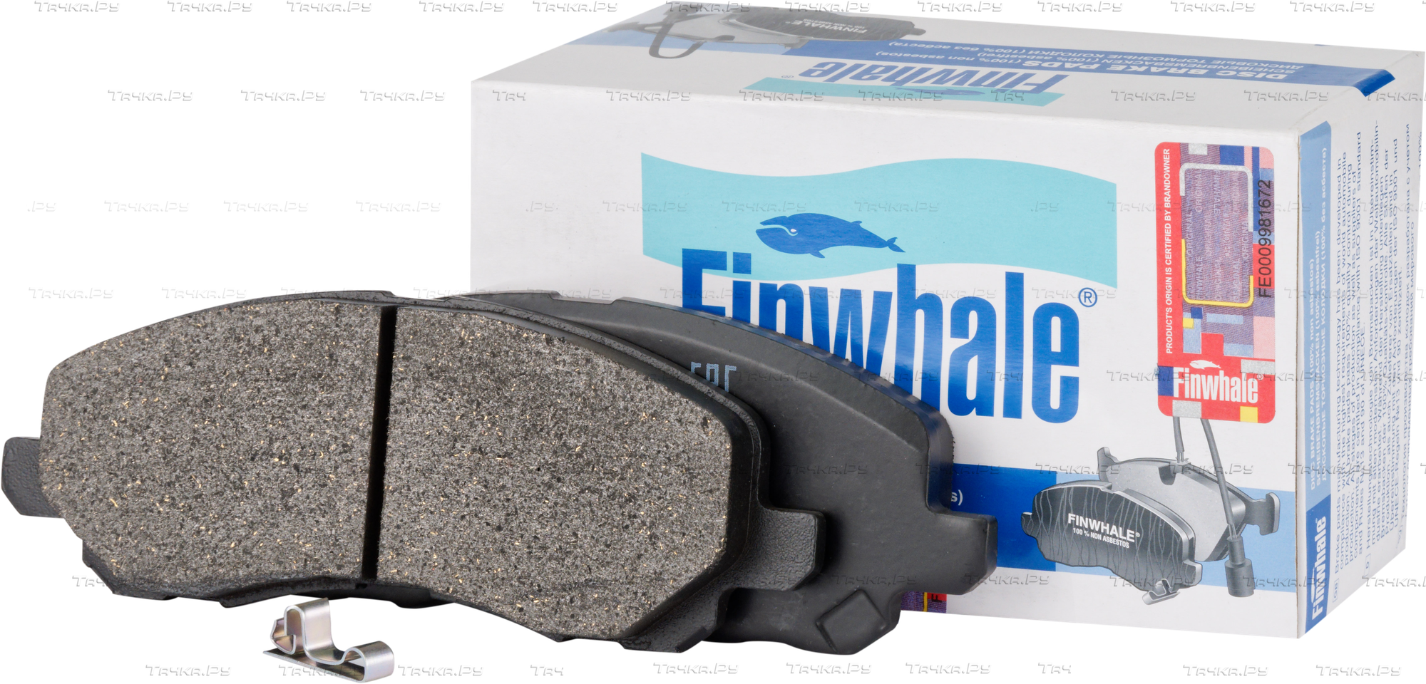 Тормозные колодки Finwhale передние для Mitsubishi Lancer IX 2003-2013. Артикул V1056