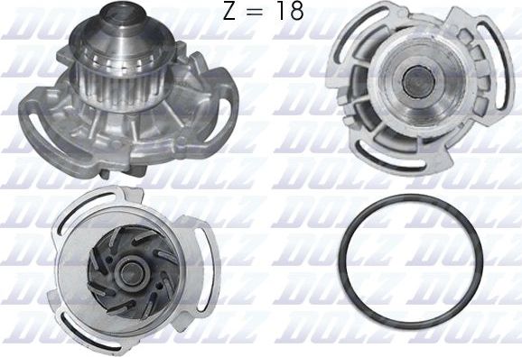 Помпа (водяной насос) Dolz для Volkswagen Polo II 1986-1994. Артикул A170