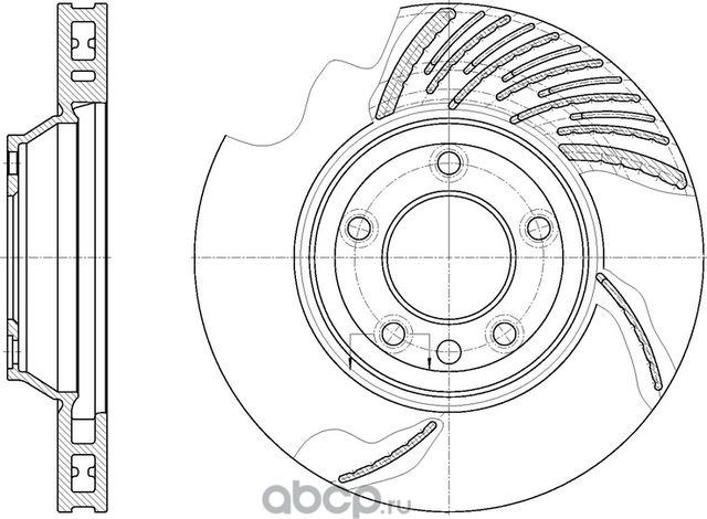 Диск тормозной вентилируемый (G-Brake). Артикул GR20207