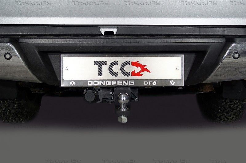Фаркоп ТСС оцинкованный под американский квадрат для Dongfeng DF6 2.3D AT Luxury 2022-2026. Артикул TCU00351