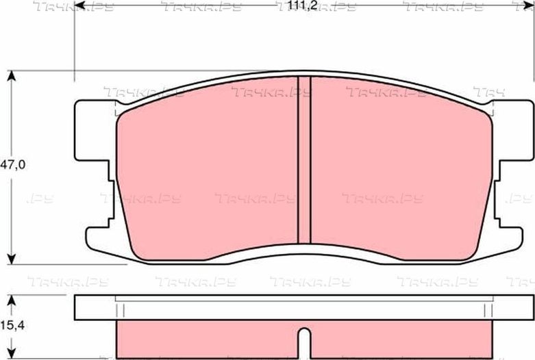 Тормозные колодки TRW передние для Honda Civic III 1983-1987. Артикул GDB3094