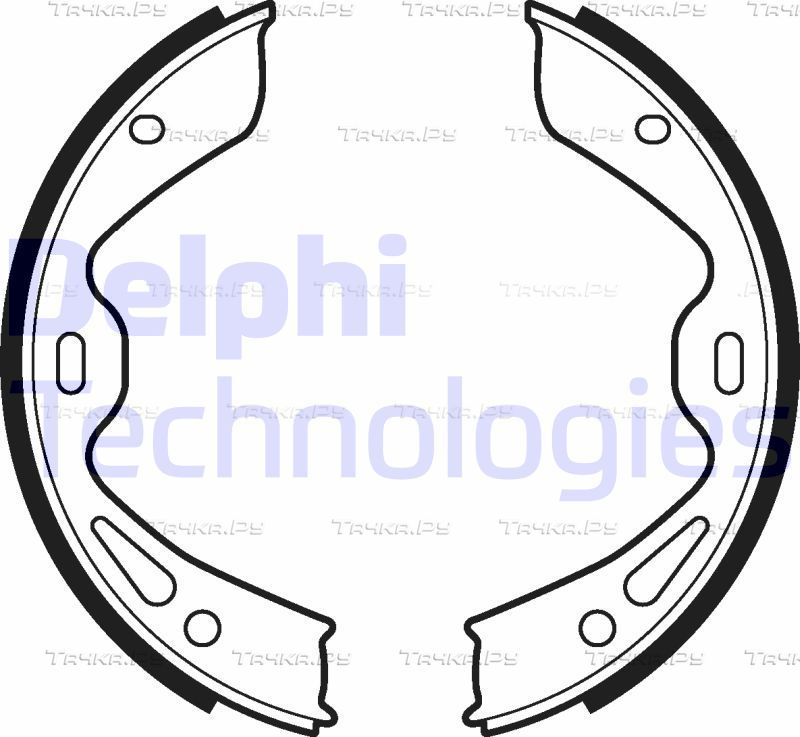 Тормозные колодки (стояночная тормозная система) Delphi задние для Porsche Boxster IV 718 (982) 2015-2026. Артикул LS2120