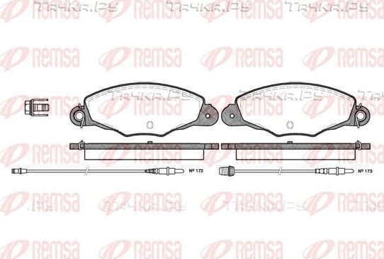 Тормозные колодки Remsa передние для Citroen XM II 1994-2000. Артикул 0659.04