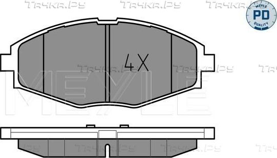 Тормозные колодки Meyle PD передние для Chevrolet Spark II 2005-2010. Артикул 025 232 4117/PD