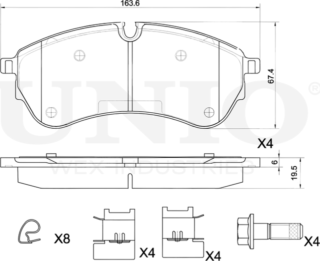 Колодки тормозные диск. передние VW Crafter 30-50 II 16-, MAN TGE (UZ,UY) 16- (Unio). Артикул BRP-20258