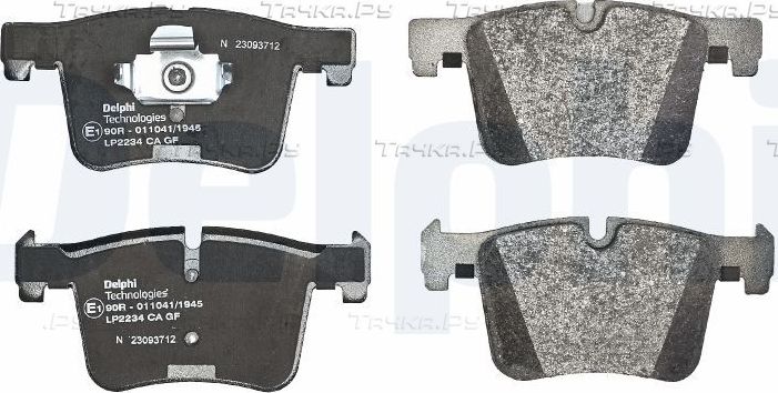 Тормозные колодки Delphi (Low-Metallic) передние для BMW 1 II (F20/F21) 2012-2019. Артикул LP2234