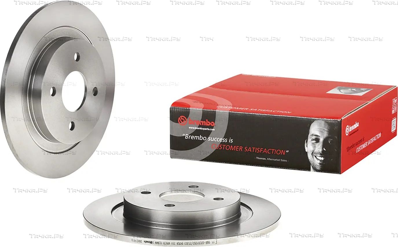 Тормозной диск Brembo PRIME LINE задний для Ford Focus I 2002-2004. Артикул 08.A274.10