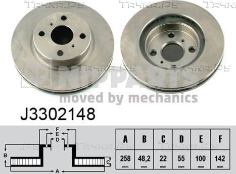 Тормозной диск Nipparts. Артикул J3302148