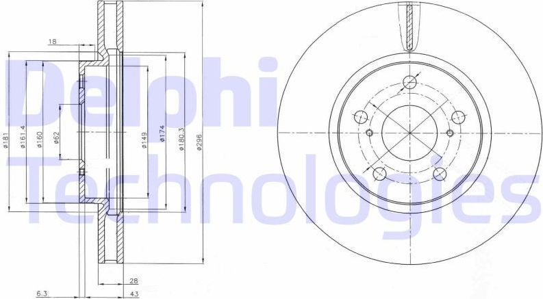 Тормозной диск Delphi. Артикул BG4139C
