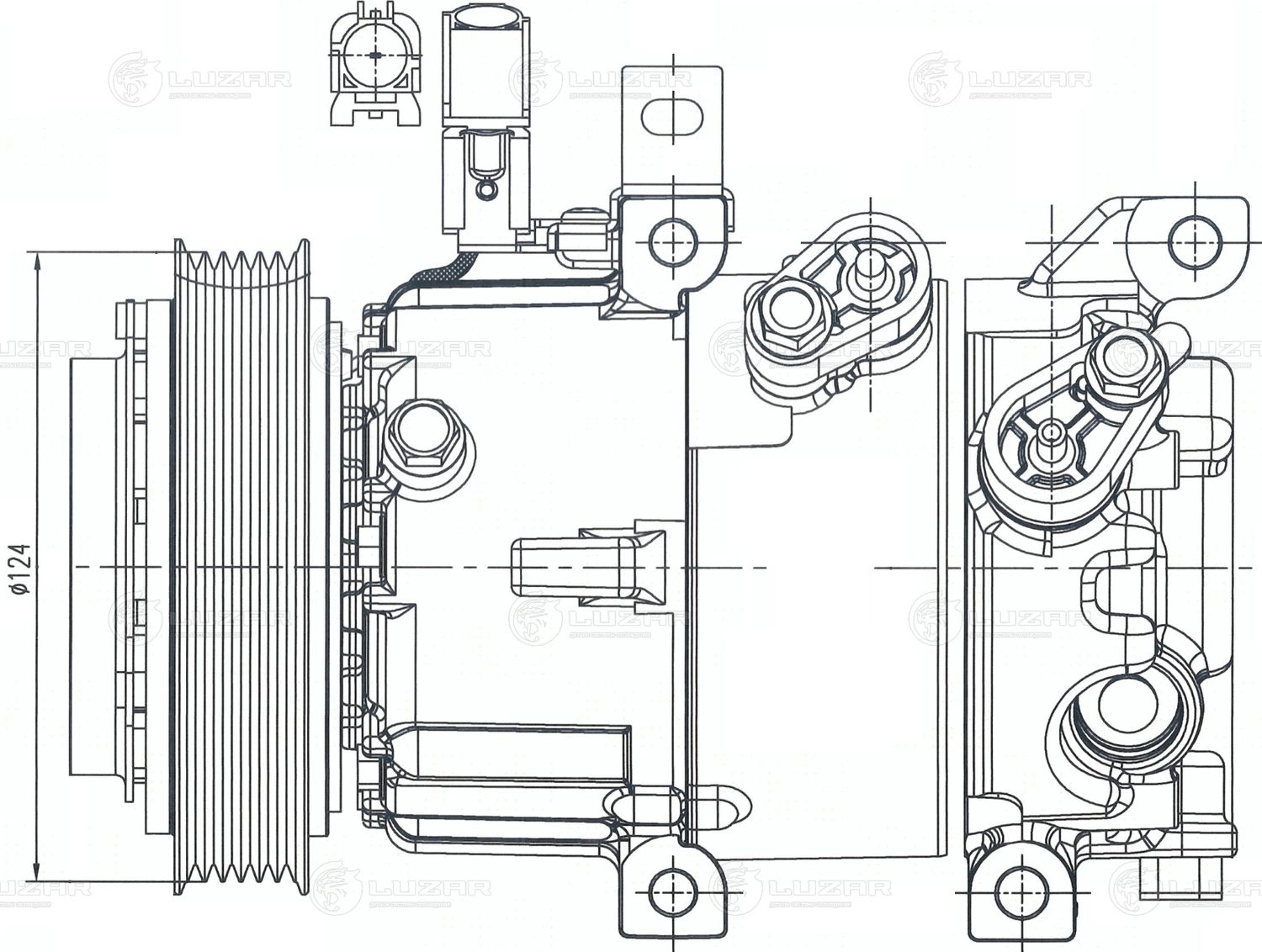 Компрессор кондиционера Luzar. Артикул LCAC 0864