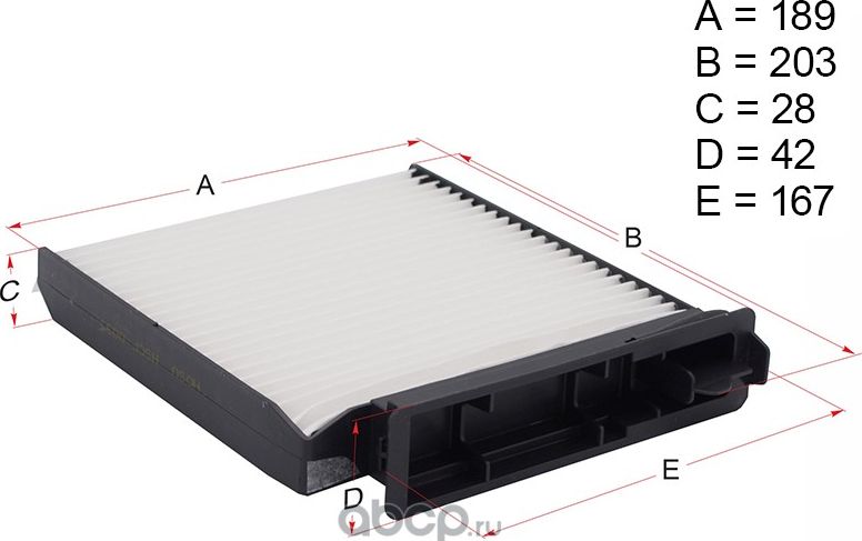 Фильтр салона NISSAN MICRA 02-10/NOTE 06-13/NV200 09- LHD (Hosu). Артикул HSCF0035