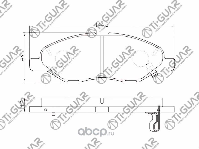 Тормозные колодки (TI-Guar). Артикул TG675C