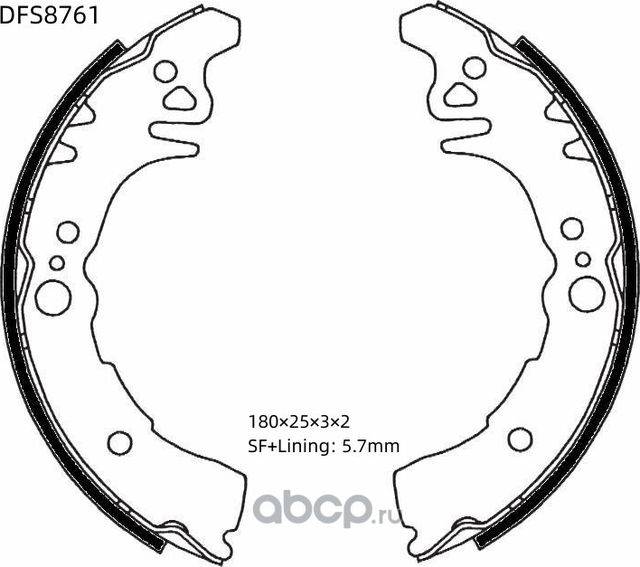 Колодки тормозные барабанные Double Force. Артикул DFS8761