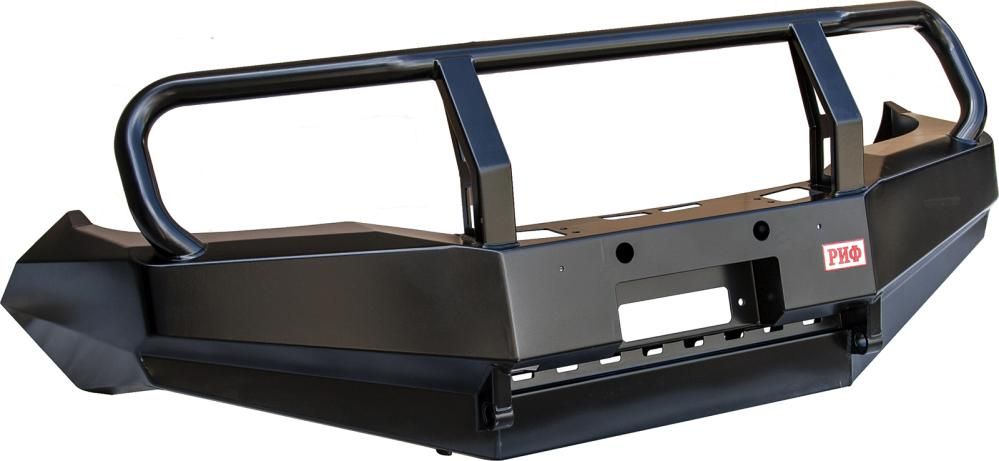 Бампер силовой РИФ передний с защитной дугой на рестайлинг для Toyota Hilux VII 2012-2014. Артикул RIFVIG-10300