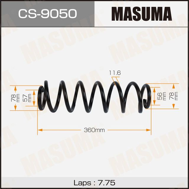 Пружина подвески MASUMA. Артикул CS9050