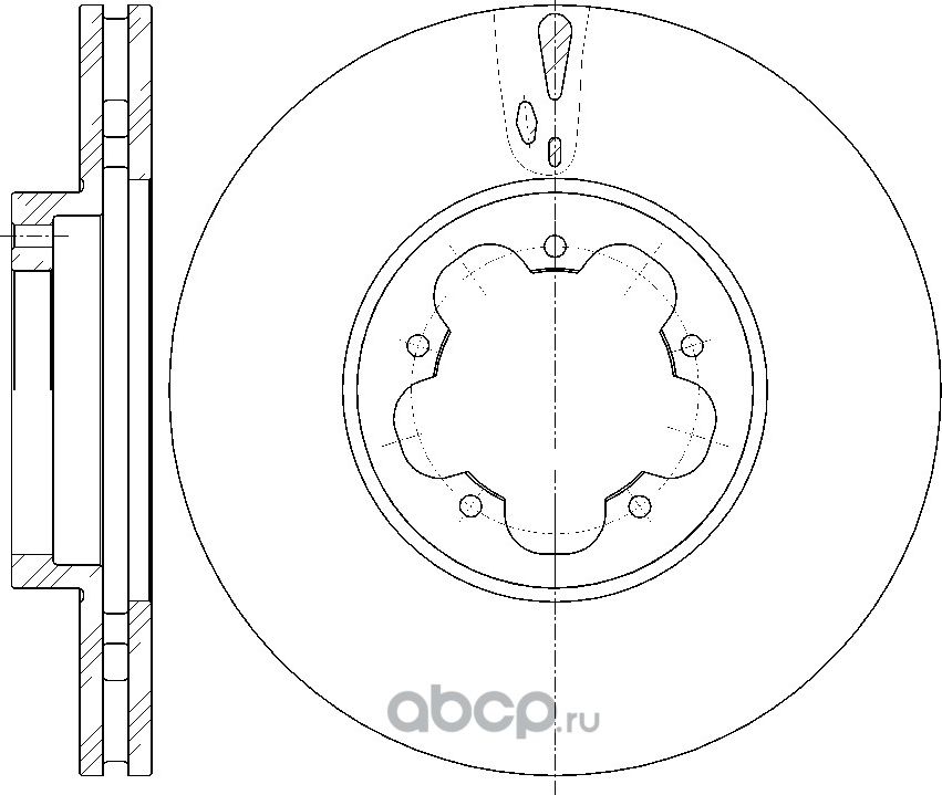 Диск тормозной вентилируемый (G-Brake). Артикул GR20547