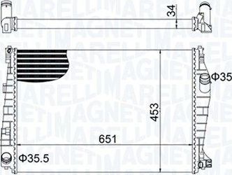 Радиатор охлаждения двигателя Magneti Marelli для Alfa Romeo 159 2005-2012. Артикул 350213152000