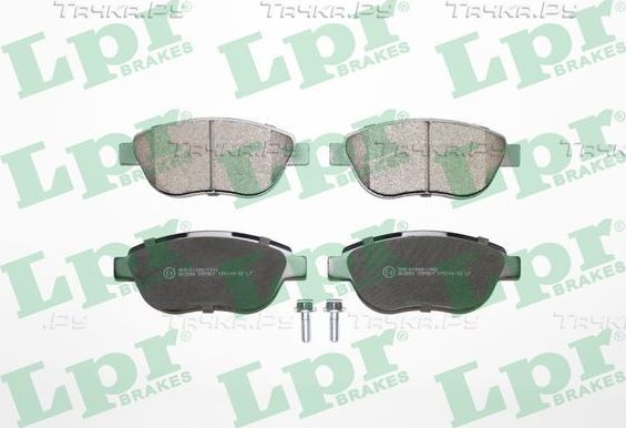 Тормозные колодки LPR передние для Peugeot 1007 2007-2009. Артикул 05P807