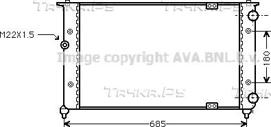 Радиатор охлаждения двигателя AVA. Артикул ST2021