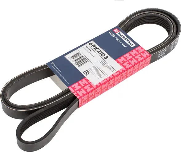 Ремень поликлиновой 6PK2103 Land Rover Discovery IV 09-, Range Rover I 09- MB S (Marshall). Артикул M6310446