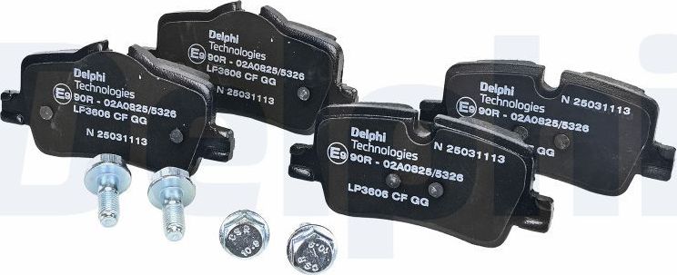 Тормозные колодки Delphi (Low-Metallic). Артикул LP3606