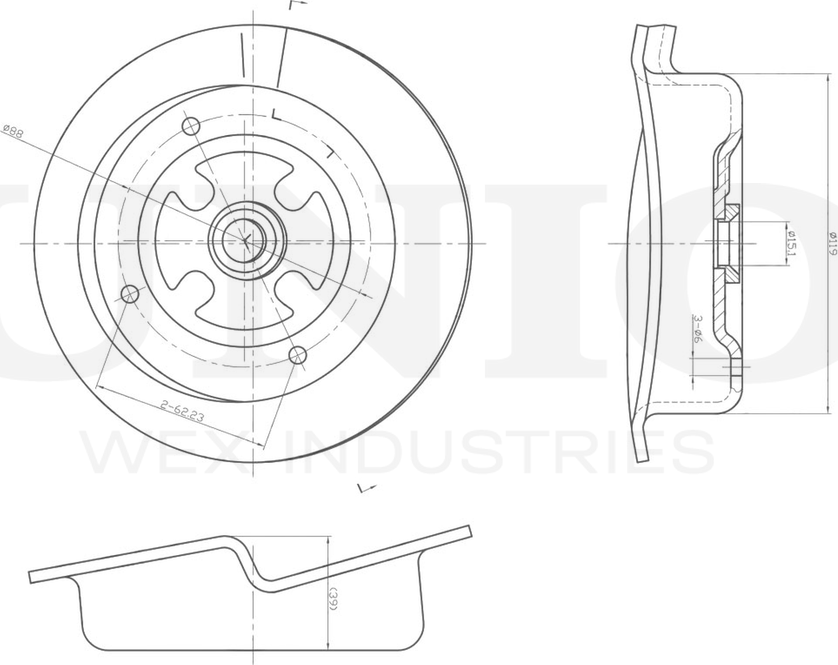 Проставка пружины подвески (Unio). Артикул RMP-16107