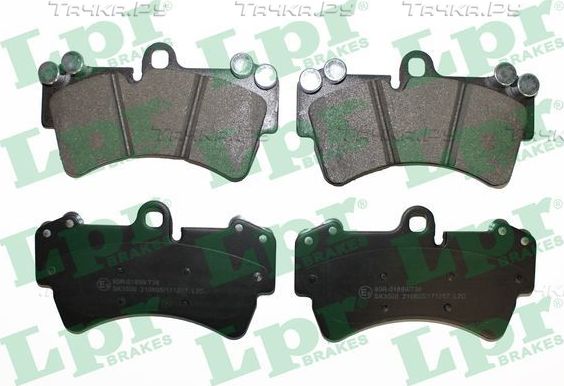 Тормозные колодки LPR передние для Porsche Cayenne I (955) 2002-2010. Артикул 05P1257