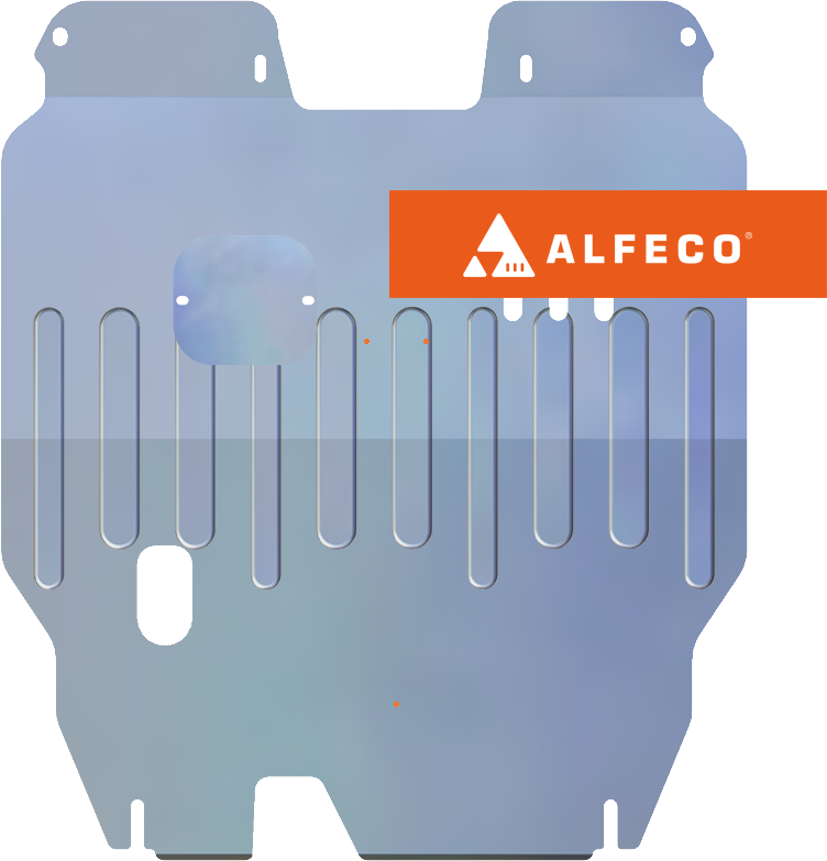 Защита алюминиевая Alfeco для картера и КПП Chery CrossEastar B14 2007-2014. Артикул ALF.02.07 AL4