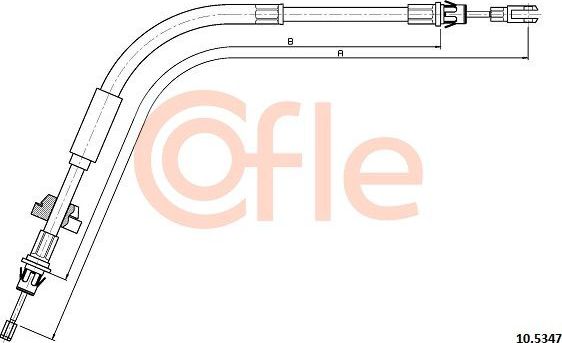 Трос ручника (тросик ручного тормоза) Cofle. Артикул 92.10.5347