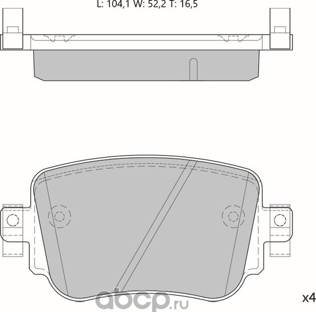 Колодки торм.зад. (Avantech). Артикул AV161