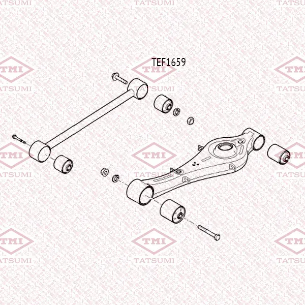 Сайлентблок рычага HYUNDAI/KIA H-1/SORENTO 02- задн.подв. (Tatsumi). Артикул TEF1659