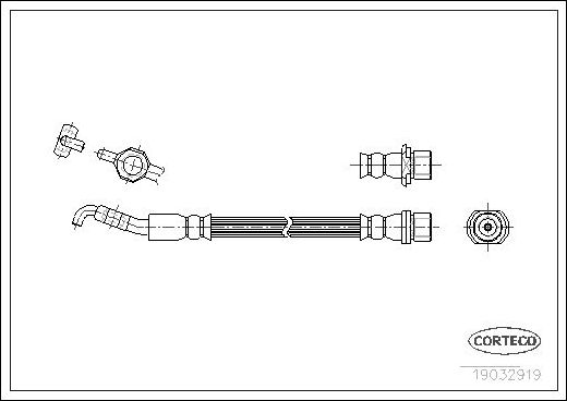 Тормозной шланг Corteco. Артикул 19032919