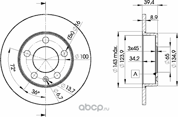 Диск тормозной (Icer). Артикул 78bd5601