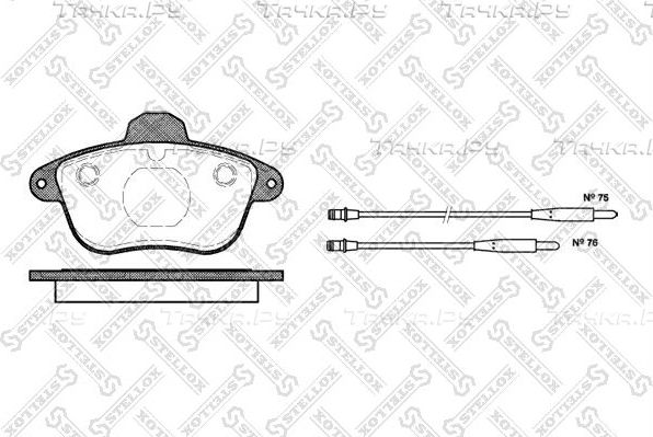 Тормозные колодки Stellox. Артикул 412 004B-SX
