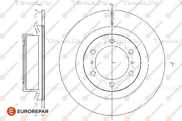 Тормозной диск Eurorepar передний для Lexus GX II 2010-2026. Артикул 1667863580