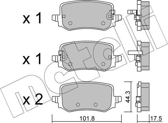 Тормозные колодки Metelli. Артикул 22-1301-0