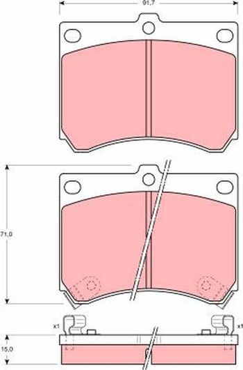 Тормозные колодки TRW передние для Mazda MX-3 I 1991-1998. Артикул GDB1029