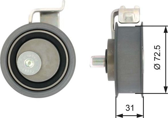 Натяжной ролик (натяжитель) ремня ГРМ Gates PowerGrip®. Артикул T43017