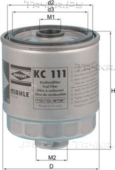 Топливный фильтр Mahle для Hyundai Accent II 2002-2004. Артикул KC 111