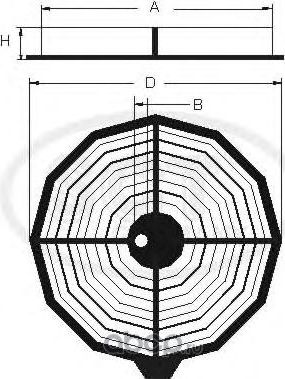 Воздушный фильтр SCT-Germany. Артикул SB 057