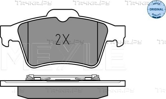 Тормозные колодки Meyle Original задние для Renault Megane II 2002-2009. Артикул 025 234 8216