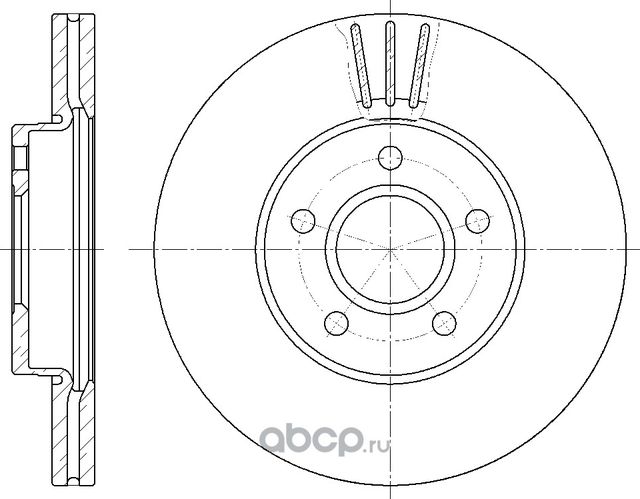 Диск тормозной вентилируемый (G-Brake). Артикул GR02959