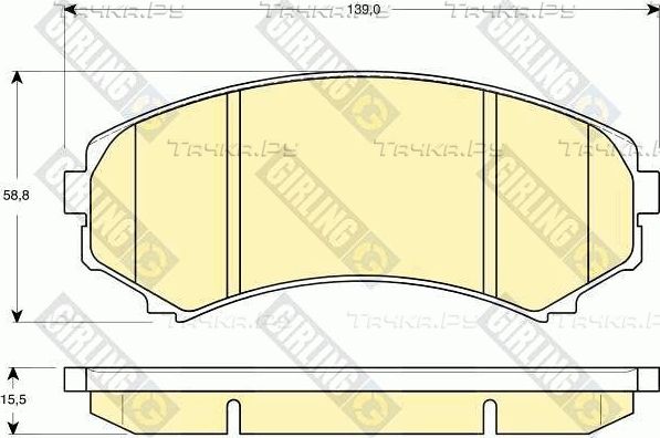 Тормозные колодки Girling. Артикул 6132469