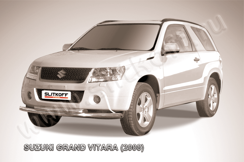 Защита Slitkoff переднего бампера d57/57 двойная для Suzuki Grand Vitara III 3-дв. 2008-2012. Артикул SGV3D08008